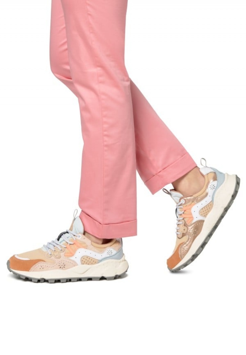 Flower Mountain Yamano 3 Joggesko Dame Rosa Beige | VBB1194QW