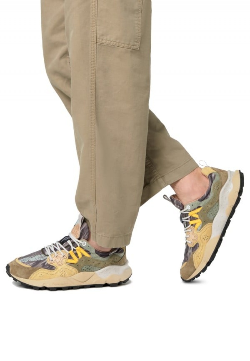 Flower Mountain Yamano 3 Joggesko Herre Grønn Beige | POI2629WY