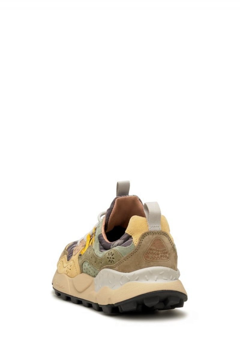 Flower Mountain Yamano 3 Joggesko Herre Grønn Beige | POI2629WY